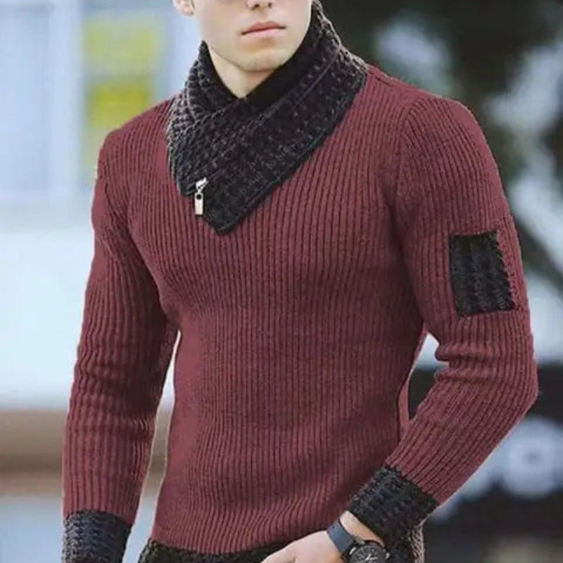 Samuel - Lange Mouwen Trui met Col en Slanke pasvorm