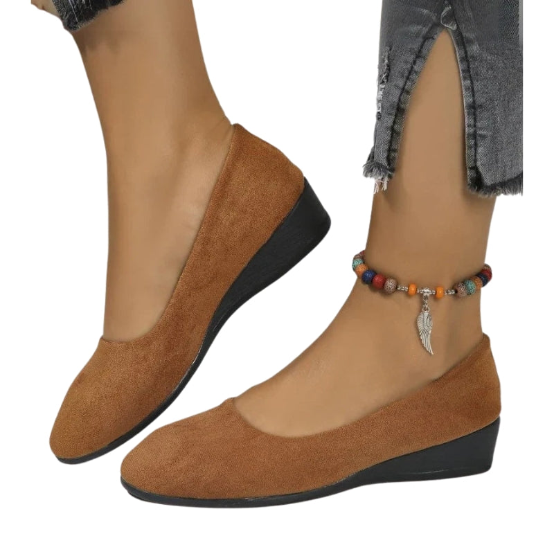 Veda - Stijlvolle Wedge Schoenen met Klassieke Ronde Teen
