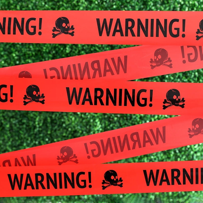 SpookGuard – Decoratieve Schedel Waarschuwingsprop voor Halloween Display