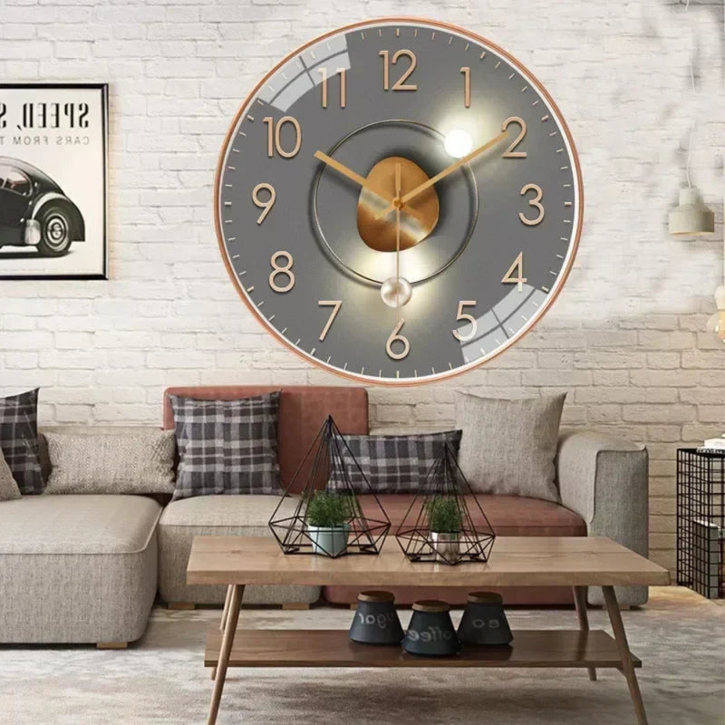 ClarityTime - Minimalistische wandklok met helder digitaal display en stille werking