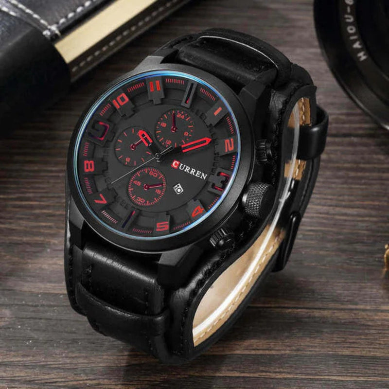 Caleb – Klassiek chronograafhorloge met verstelbare band en nauwkeurige tijdmeting