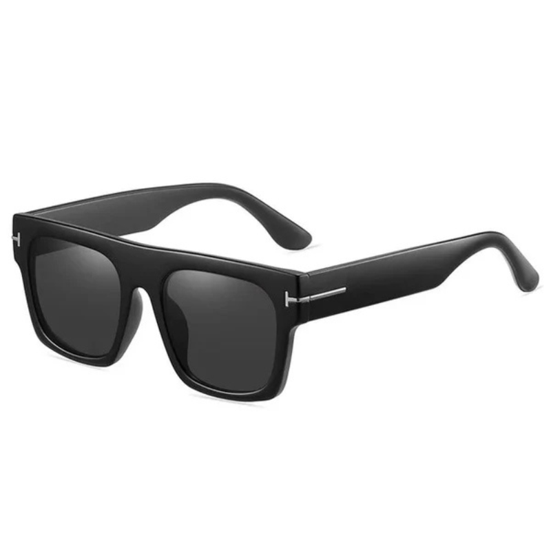 NovaFrame – Oversized Vierkante Zonnebril met Gepolijst Frame