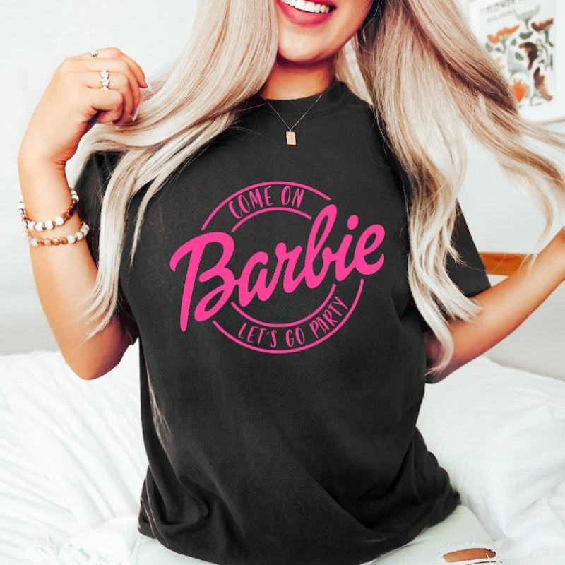 Bella - Klassiek T-shirt met korte mouwen en grafische print en ronde hals