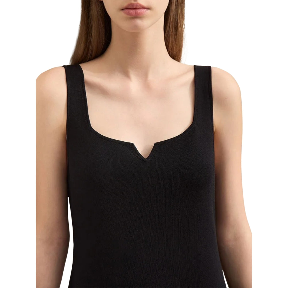 Selena - Mouwloze A lijn jurk met ronde hals en slim fit