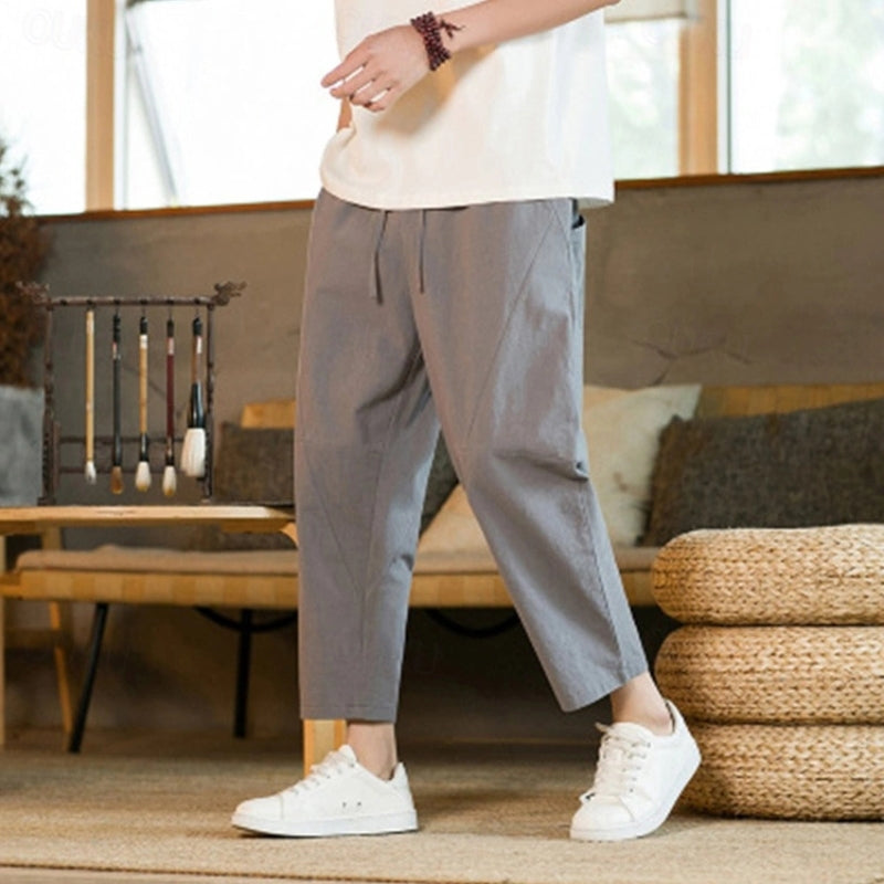 Rayan - Relaxed Fit broek met koord in de taille en taps toelopend enkelontwerp