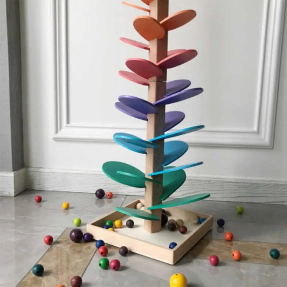 PlayBloom - Regenboogknikkerboom met rustgevend geluid en interactief druppelontwerp