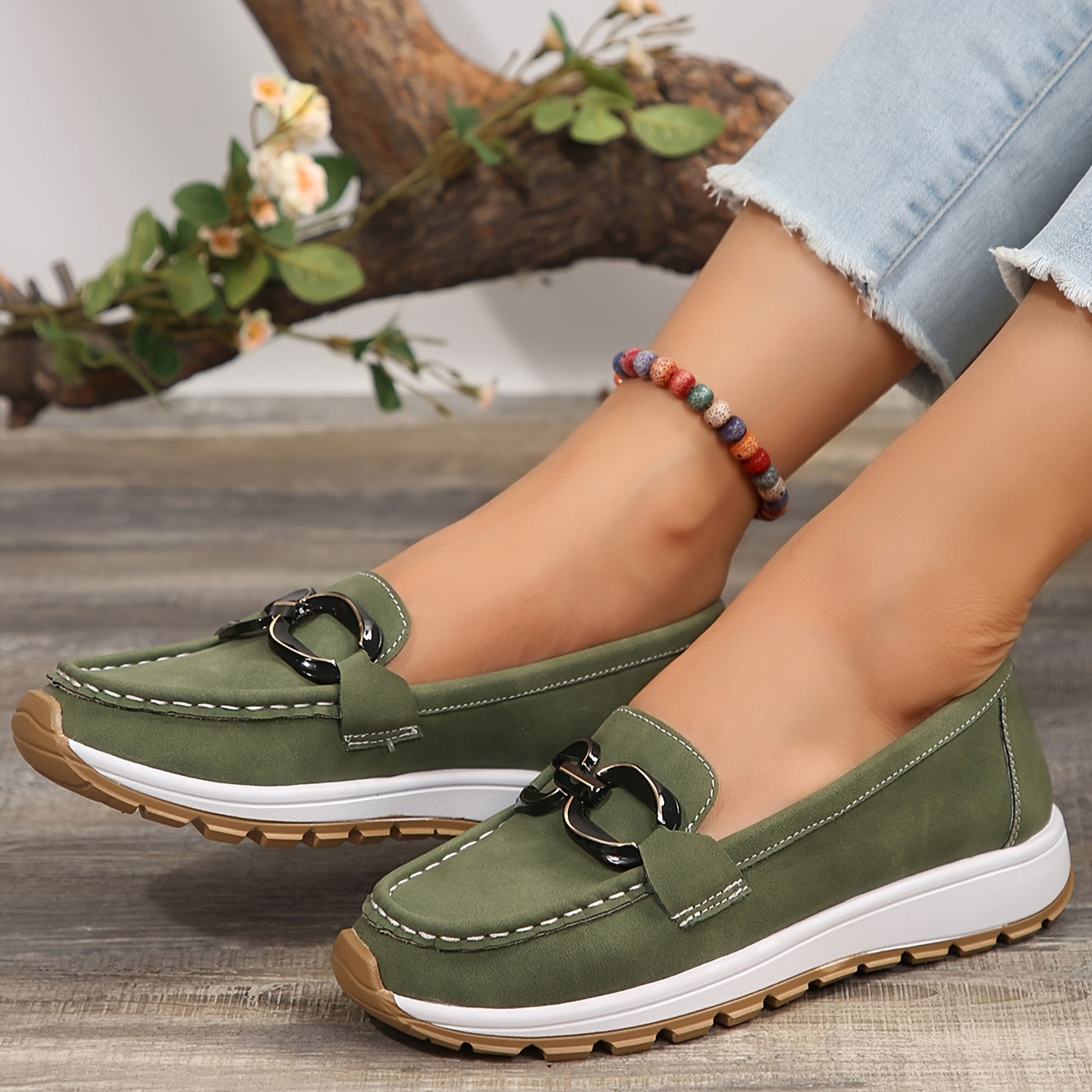 Anna - Sneakers met gesp en gepolsterde binnenzool