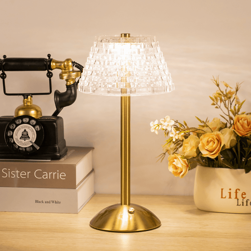 RadiantGlow - Draadloze Vintage Tafellamp voor moeiteloze stijl