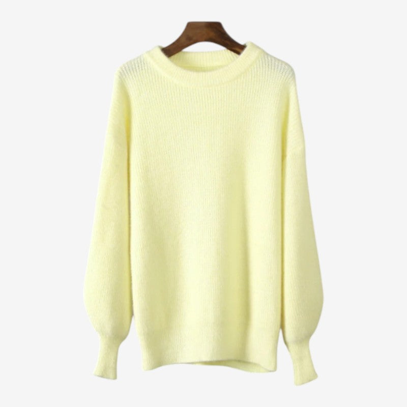 Maya – Oversized Trui met Lange Mouwen en Ronde Hals