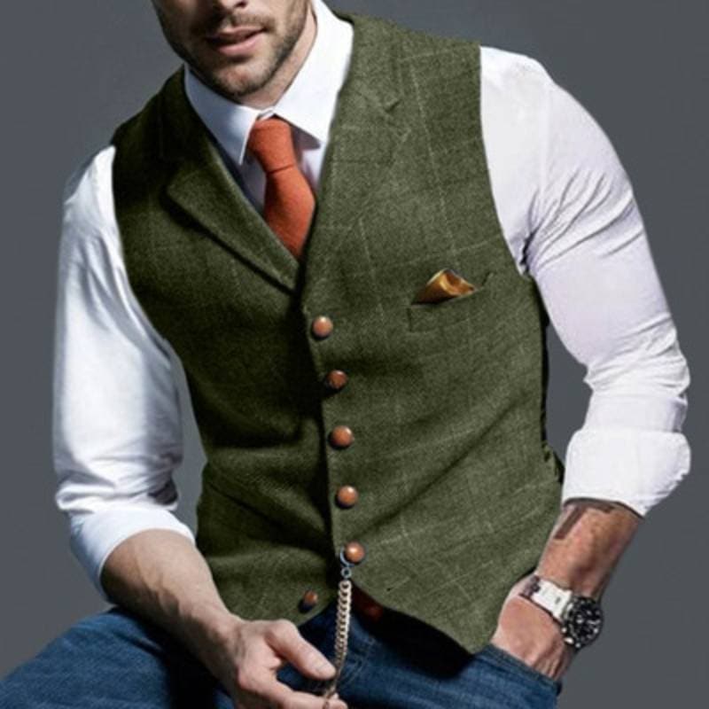 John – Slank geruit slim-fit vest
