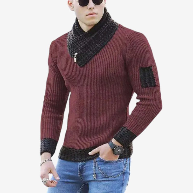 Samuel - Lange Mouwen Trui met Col en Slanke pasvorm