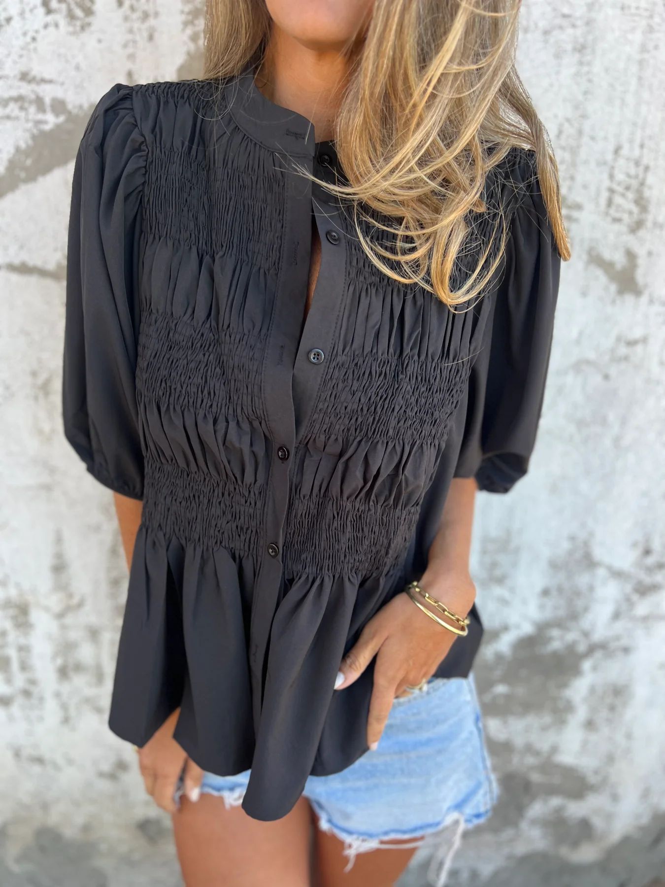 Olivia - Los T-shirt met ronde hals en korte mouwen