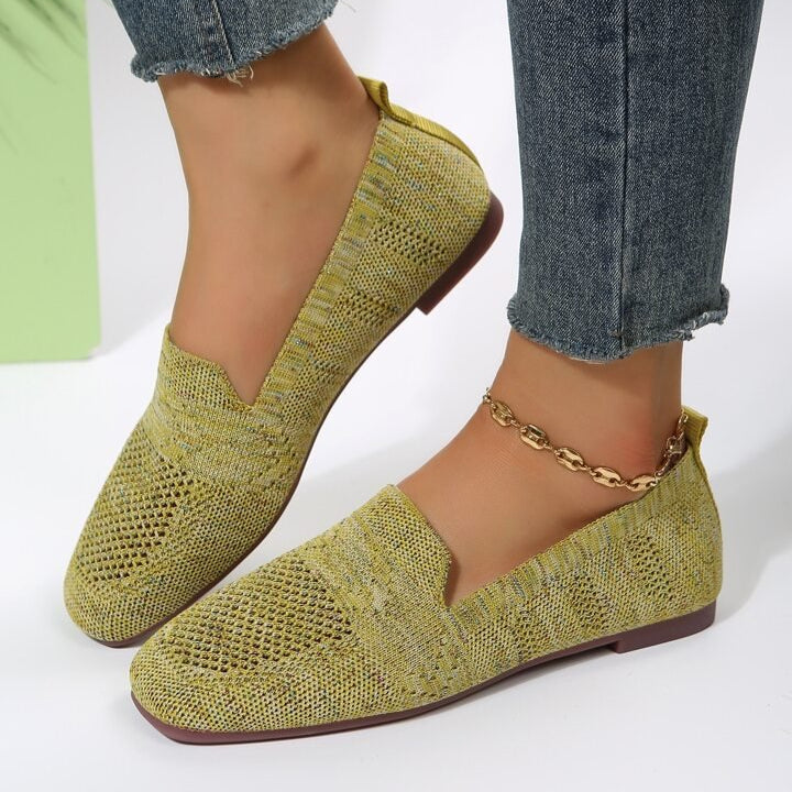 Lina - Lichtgewicht platte schoenen met ademende mesh en antislipzool