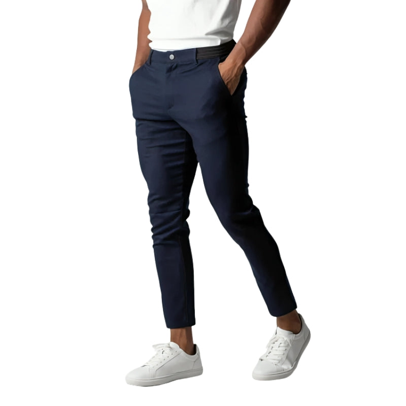 Max – Slim Fit Broeken met Elastische Tailleband en Praktische Zakken