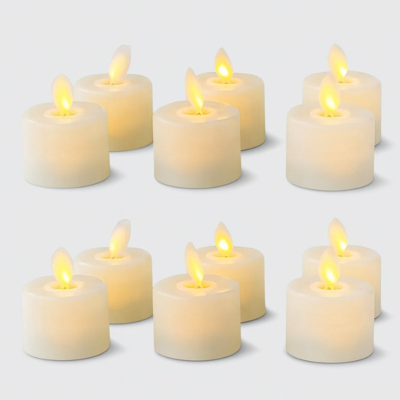 GlowAura - LED Kaarsenset op Batterijen voor Binnenverlichting