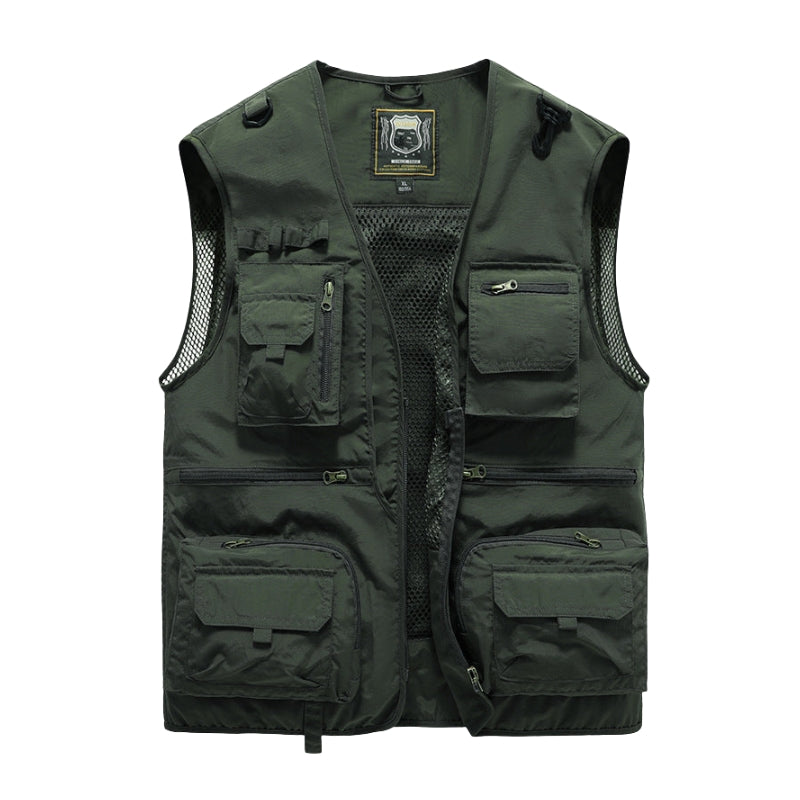 Toby – Lichtgewicht Outdoor Vest met Meerdere Zakjes en Ritsluiting