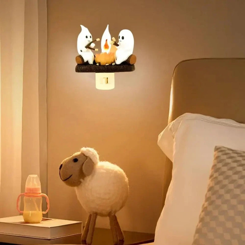 AuraGlow – Modren Spook wandlamp met flikkerende ledlampjes