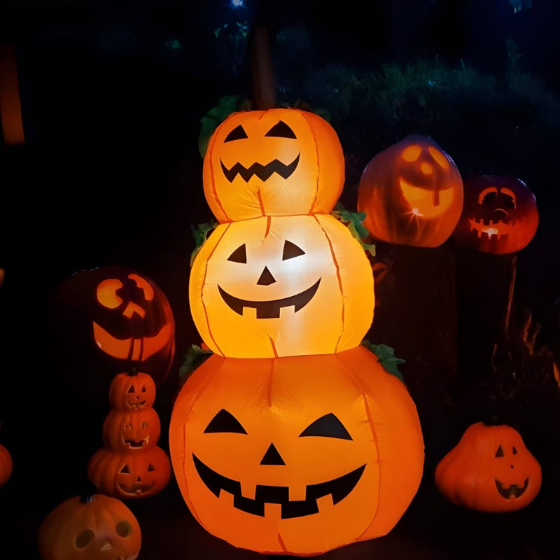 HauntGlow - Opblaasbare Pompoen Decoratie met LED Verlichting voor Halloween