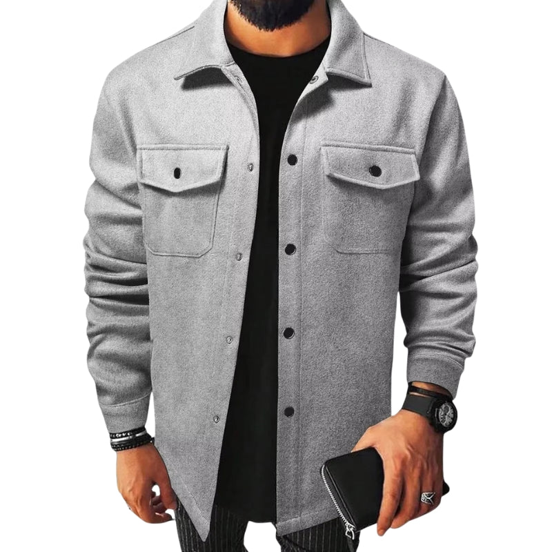 Xander – Modern Overhemdjack met Lange Mouwen en Zakken