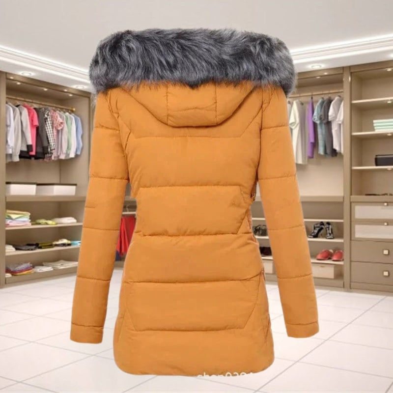 Luna – Jas met Lange Mouwen Capuchon en Ritssluiting