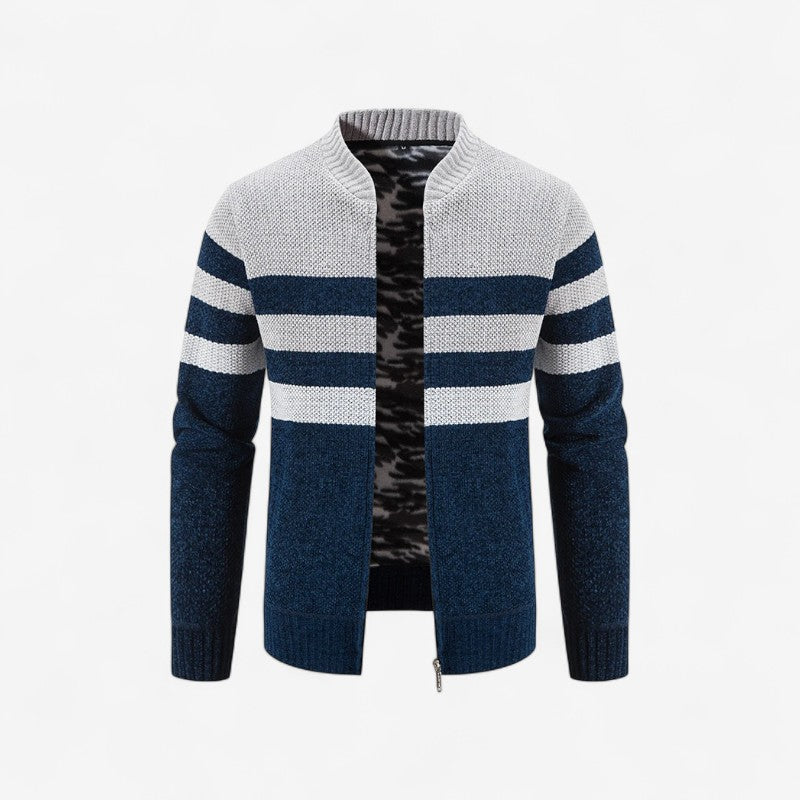 Mark - Lange Mouw Jas met Opstaande Kraag en Rits Sluiting