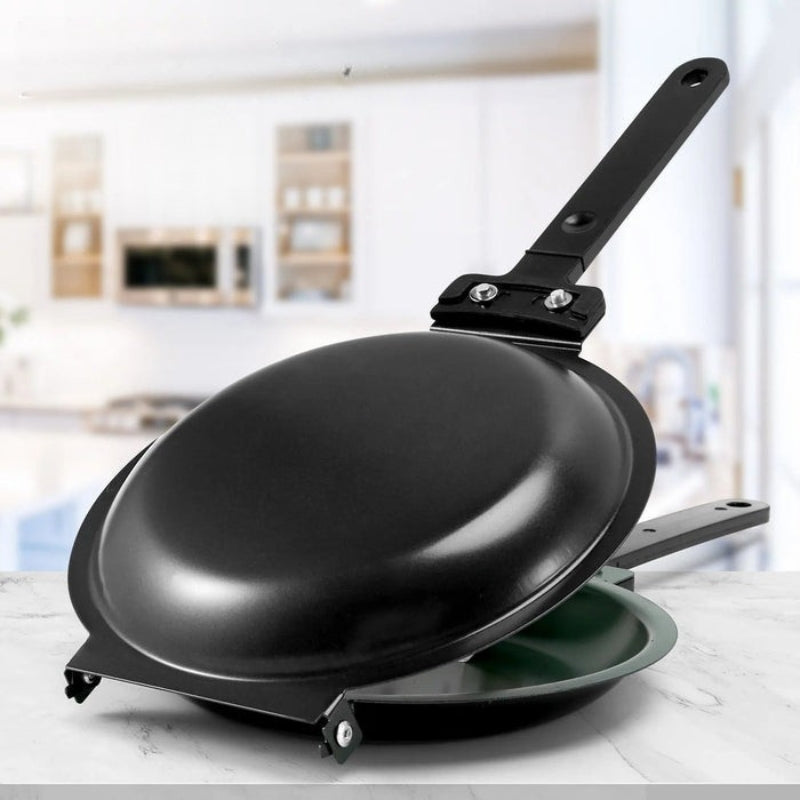 CookMate – Dubbelzijdige Anti-aanbak Koekenpan met Vouwbaar Ontwerp