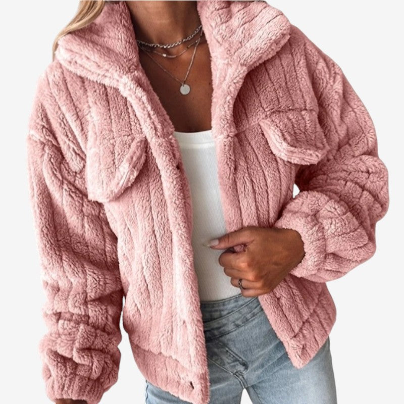 Rylee – Lange Mouwen Jasje met Knopen en Borstzakken