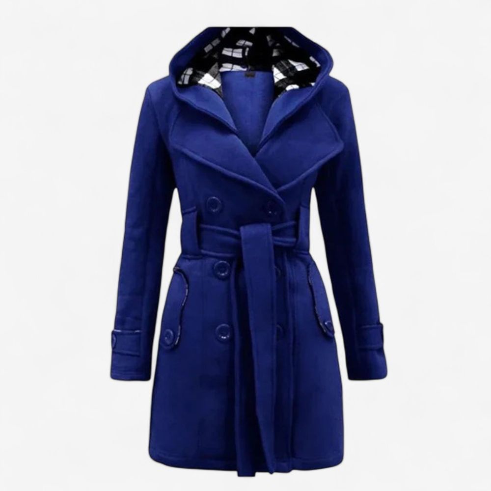 Celeste – Trenchcoat met Capuchon en Knopen aan de Voorzijde