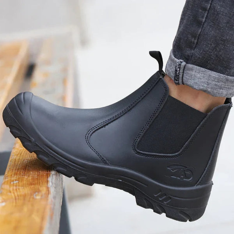Anton – Antislip Enkellaarsjes met Elastische Zijkanten en Ronde Tenen