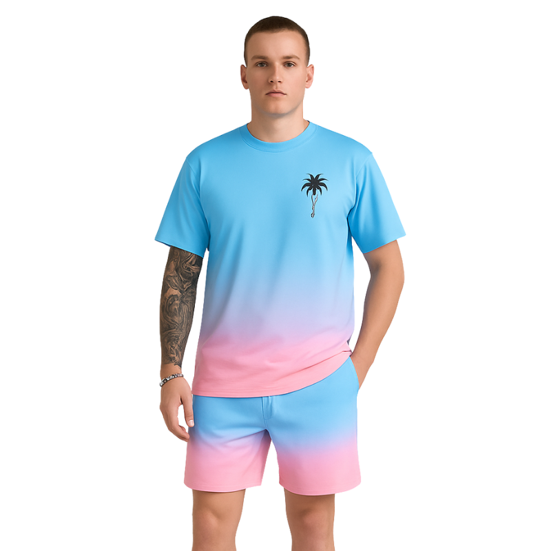 Liam – Set van shirt met korte mouwen en korte broek met printontwerp