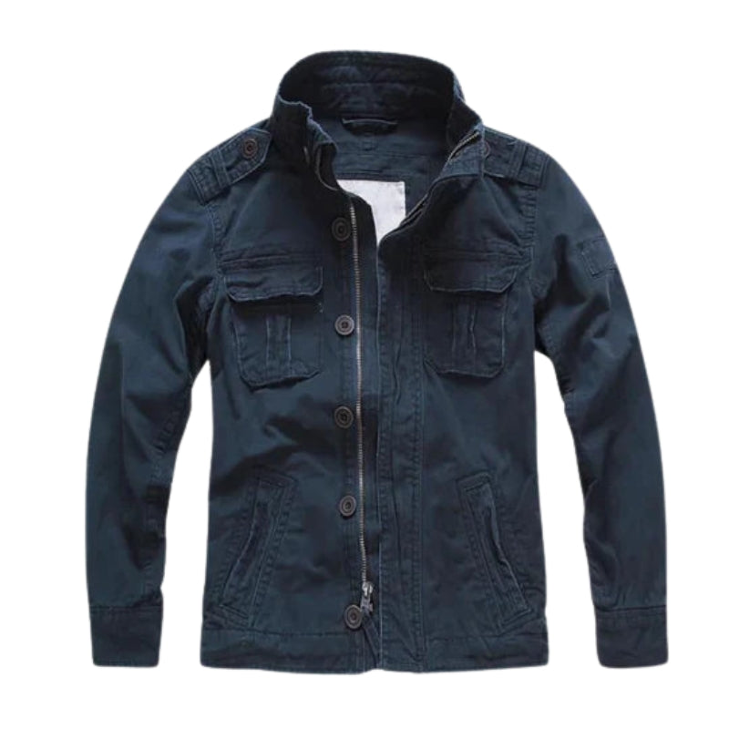 Christian – Lange Mouw Zip Up Jas met Meerdere Zakken