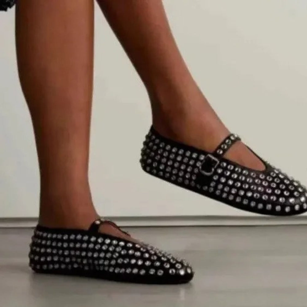 Zaria – Chique flats met mini verstelbare band en gesp aan de zijkant