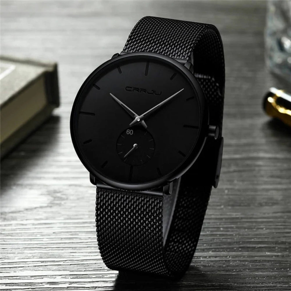 Ethan – Minimalistisch quartz polshorloge met strakke wijzerplaat en verfijnd silhouet