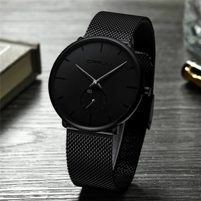 Ethan – Minimalistisch quartz polshorloge met strakke wijzerplaat en verfijnd silhouet