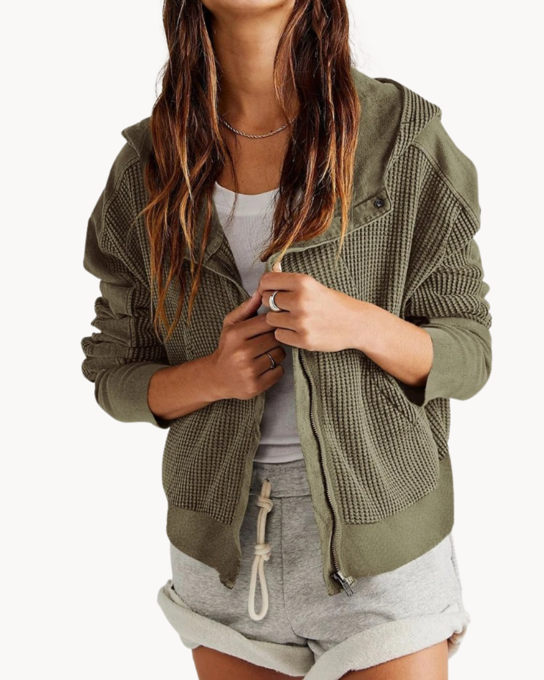 Maxin - Casual jas met capuchon en ritssluiting
