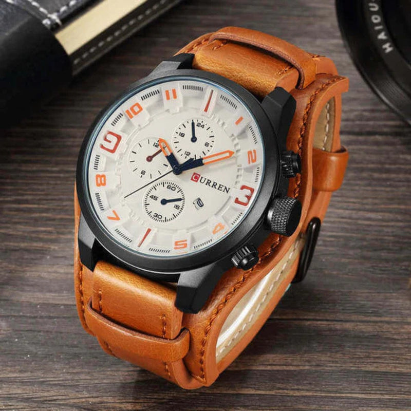 Caleb – Klassiek chronograafhorloge met verstelbare band en nauwkeurige tijdmeting