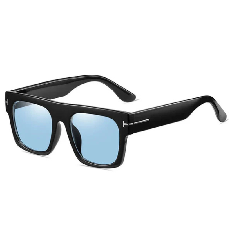 NovaFrame – Oversized Vierkante Zonnebril met Gepolijst Frame