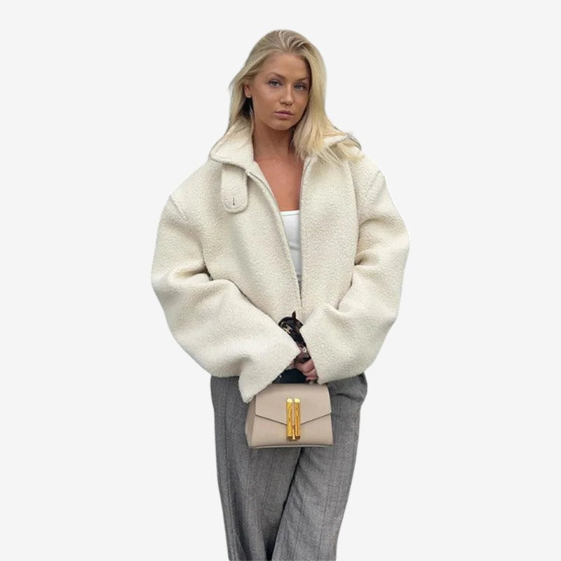 Hailey – Jas met Lange Mouwen Kraag naar beneden en Ritssluiting aan de Voorzijde