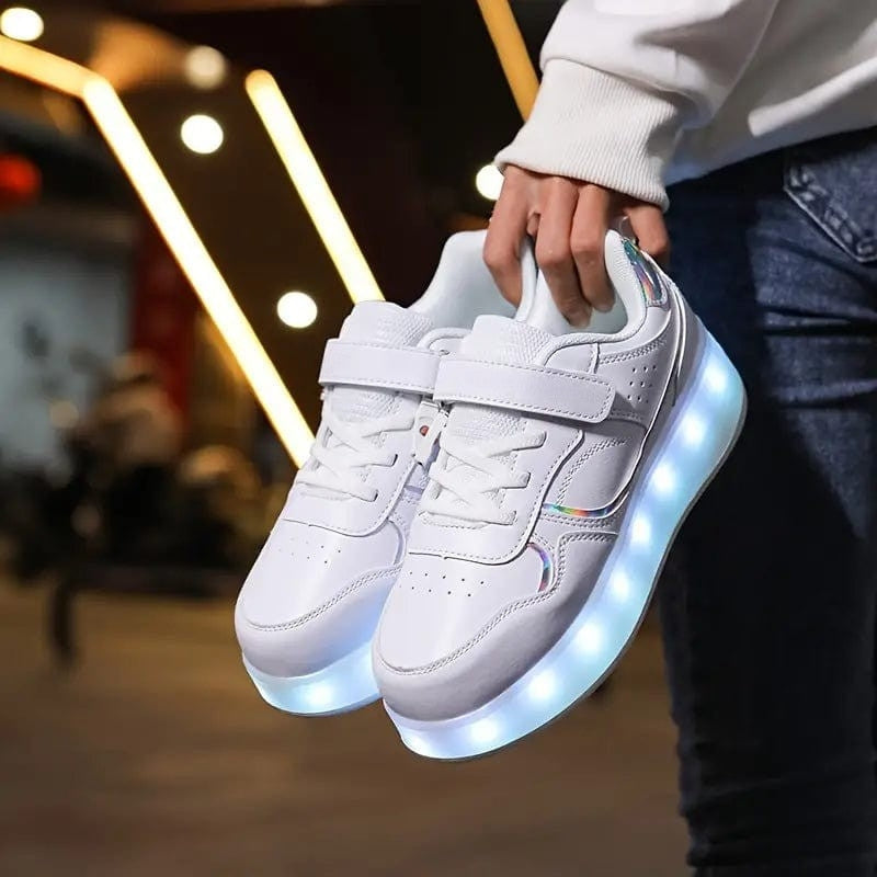 GlowRush - LED Rolschaats Sneakers met Inklapbare Wielen voor Actieve Kinderen
