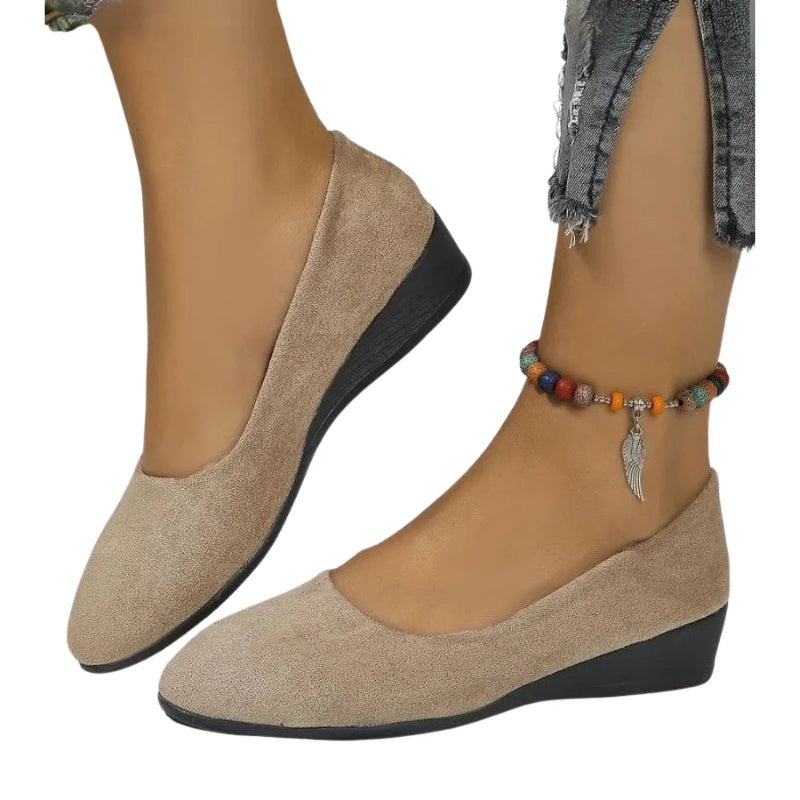 Veda - Stijlvolle Wedge Schoenen met Klassieke Ronde Teen