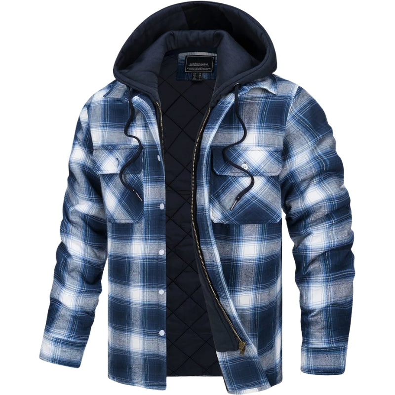 Asher – Hooded Jack met Geruite Patroon en Borstzakken