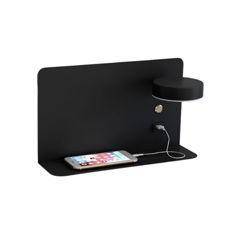 DazzleShelf – Minimalistische Oplaadbare Nachtlamp met Plank en USB Oplaadpoort