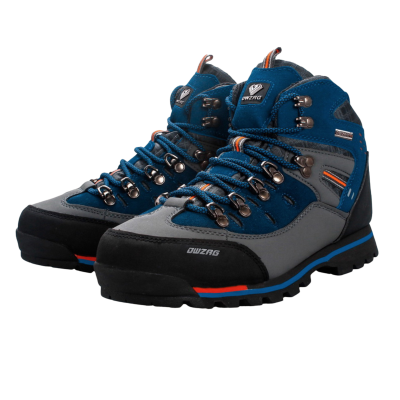Grayson – Lichtgewicht Leren Wandelschoenen met Antislip Rubberzool