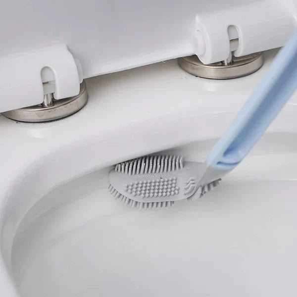 HygieneSwipe – Flexibele toiletborstel met platte kop en wandhouder voor bacterievrije reiniging