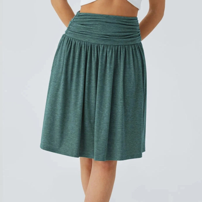Victoria – Hoge taille korte rok met ruches en zakken