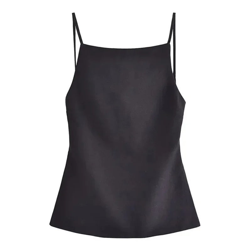Maliya – Casual top met open rug en verstelbare bandjes