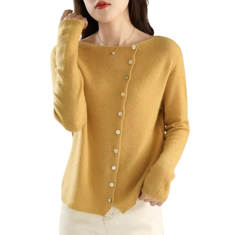 Helena – Elegante trui met knoopjes en lange mouwen