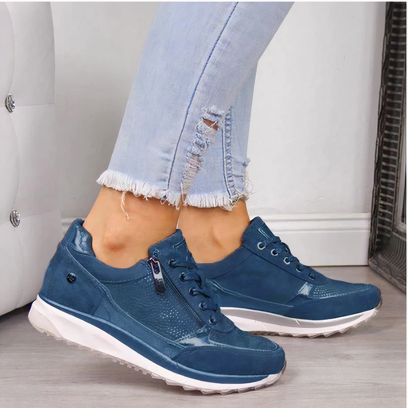 Ava - Stijlvolle sportschoenen met veters en ritssluiting
