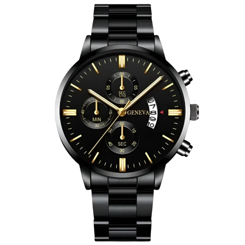 Daniel – Horloge met Ronde Wijzerplaat en Verstelbare Band en Datumfunctie