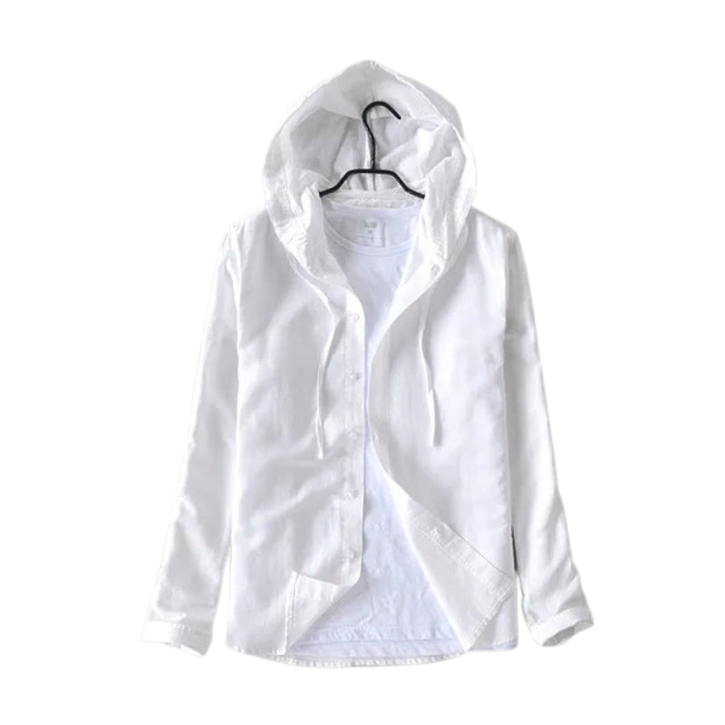 Andrew – Hoodie Overhemd met Lange Mouwen en Knoopsluiting